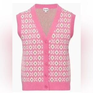 Aritzia Sunday Best Preston Sweater Vest Sugarbrush Green Wool Blend Sun Deh XS